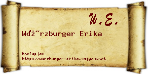 Würzburger Erika névjegykártya